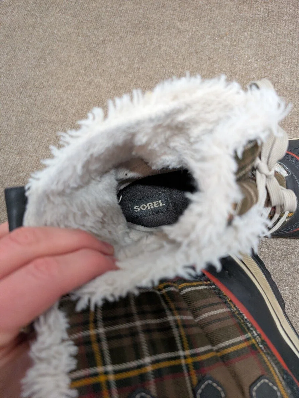 SOREL Women's Plaid Tivoli Duck Winter Snow Waterproof Boots (Size 10)